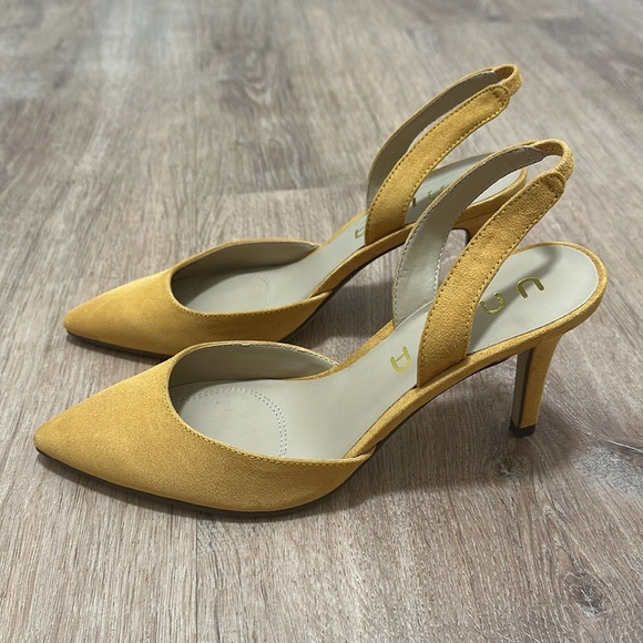 UNISA | Yellow Suede Slingback Heels - Picture 4 of 6